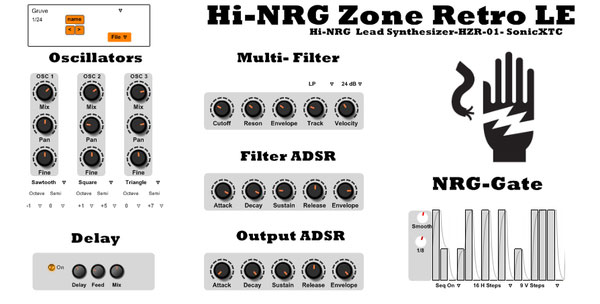 Hi-NRG Zone Retro LE User Interface