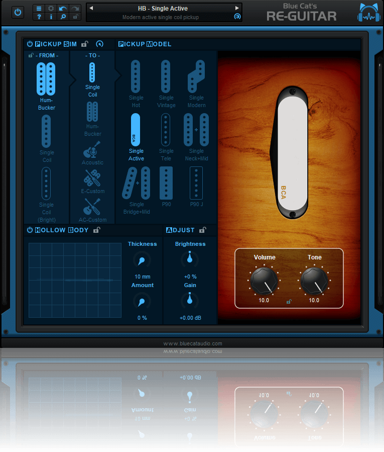 Re-Guitar - User Interface (Active Pickup)