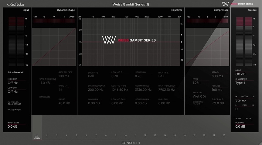 Softube Weiss Gambit for Console 1 - User Interface