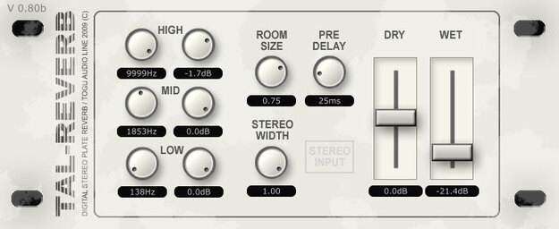 TAL-Reverb-2 interface