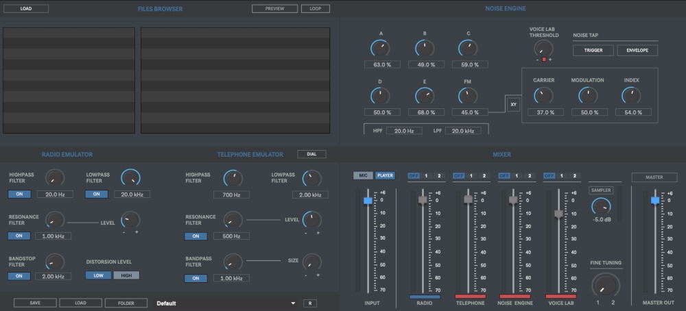 Digital Brain Instruments Talkie Box 3 - Main GUI