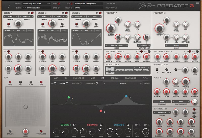 Rob Papen Predator 3 - EQ UI