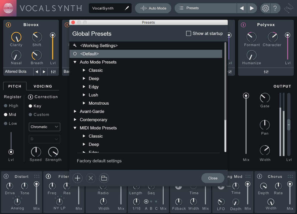 VocalSynth 2 - Presets