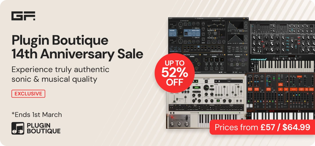 GForce Plugin Boutique 14th Anniversary Sale (Exclusive)