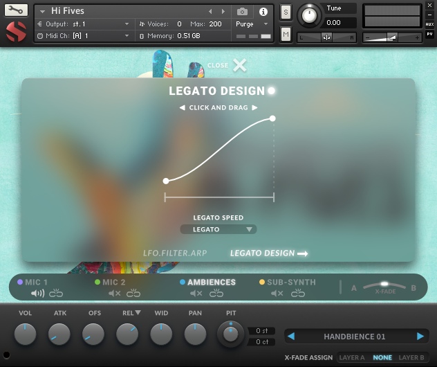 Soundiron Hi Fives - UI (Legato View)