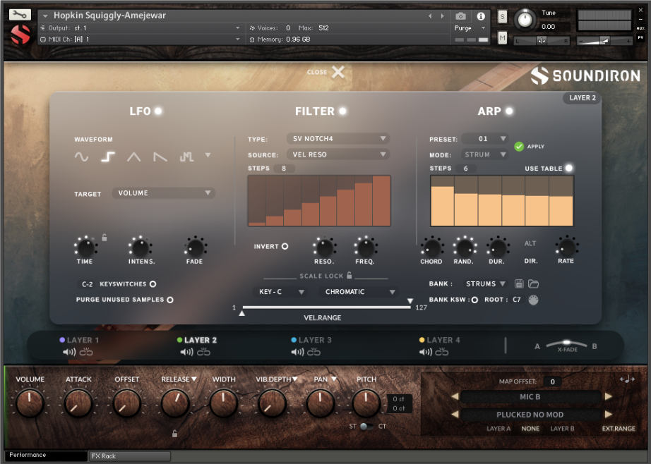 Hopkin Instrumentarium: Squiggly Amejewar - Strum UI
