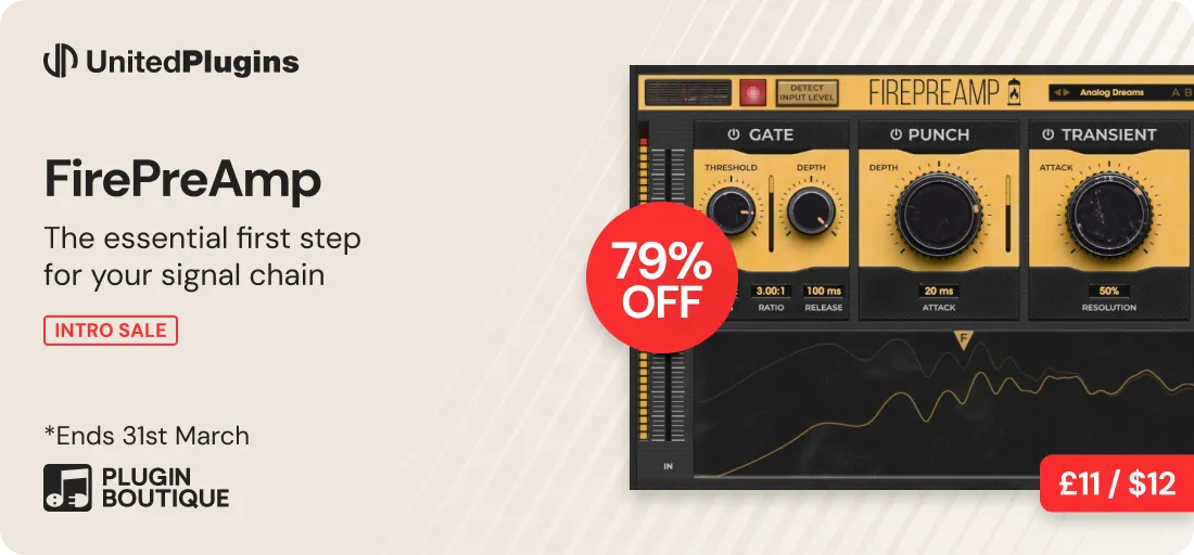 United Plugins FirePreamp Intro Sale 