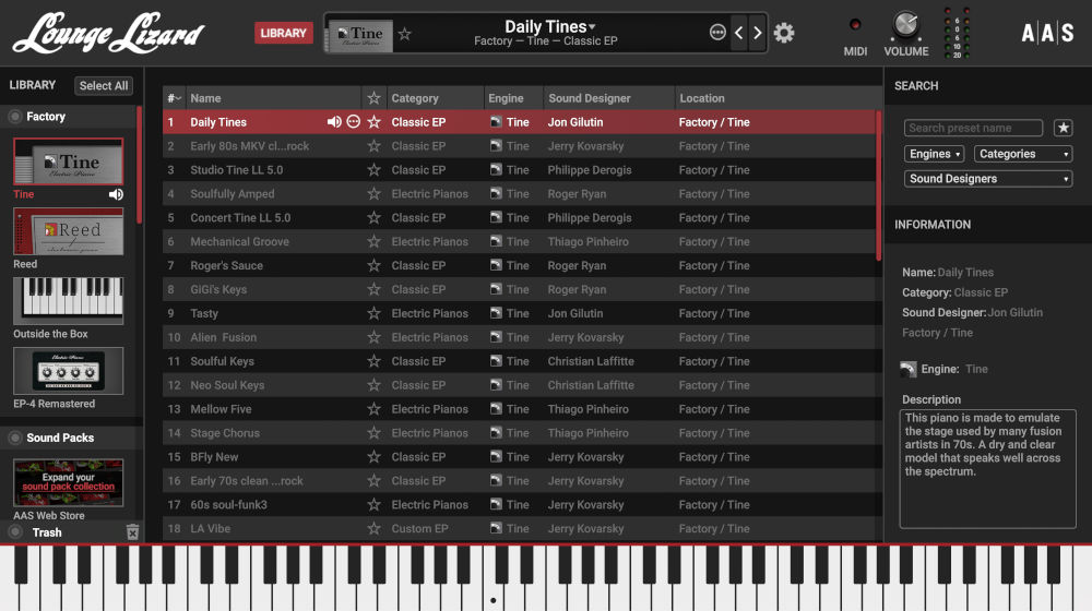 Lounge Lizard EP-5 - UI 7