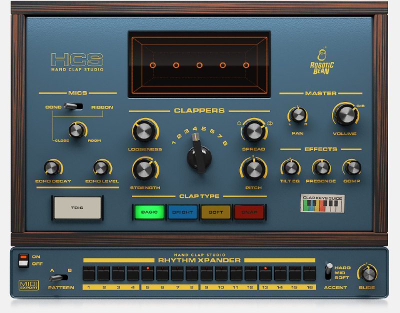 Robotic Bean Hand Clap Studio - User Interface