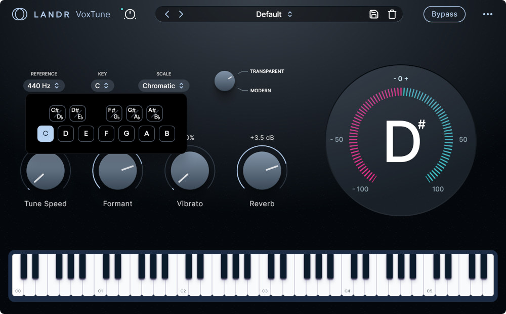 LANDR VoxTune - UI 3