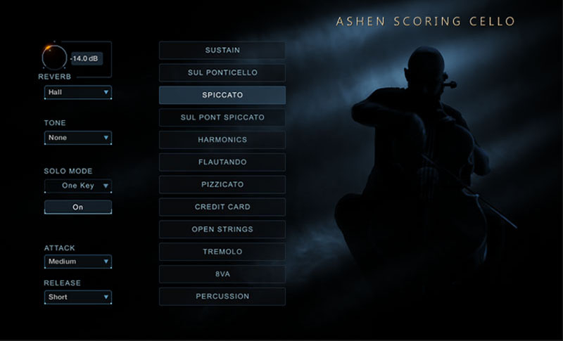 Wavelet Audio Ashen Scoring Cello - User Interface 02