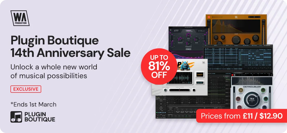 W.A. Production Plugin Boutique 14th Anniversary Sale (Exclusive)