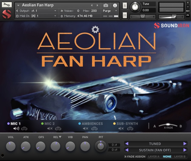 Soundiron Aeolian Fan Harp - UI