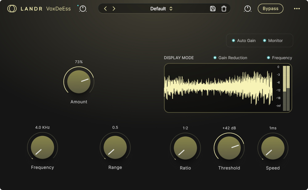 LANDR VoxDeEss - UI 1