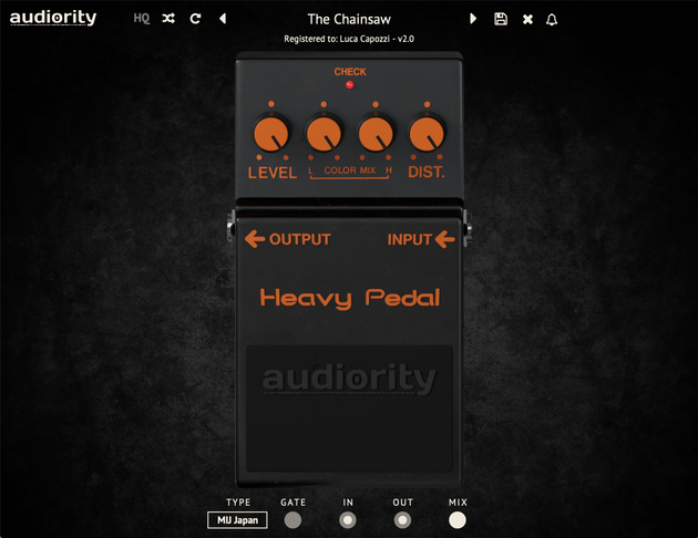 Audiority Heavy Pedal - Main UI