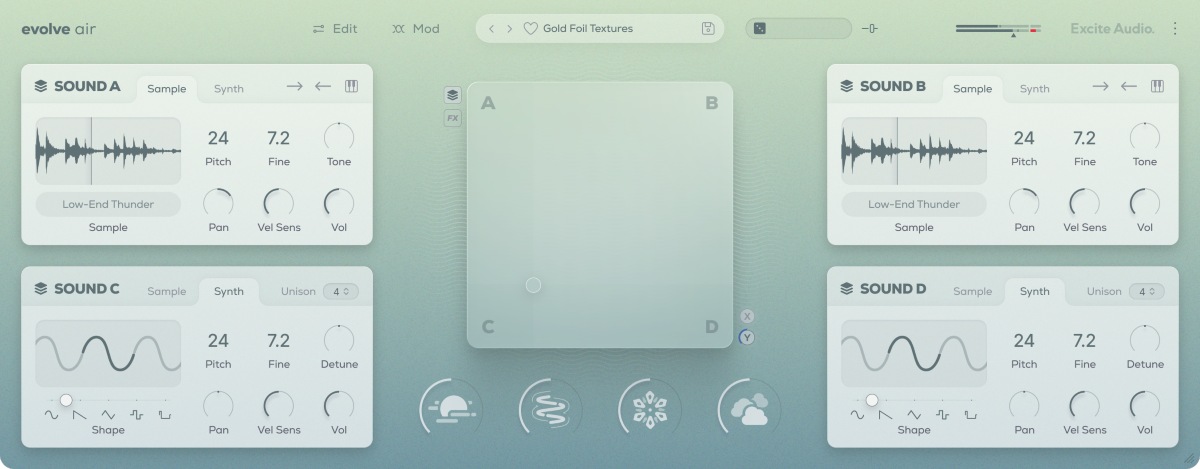 Excite Audio Evolve Air - Main Page