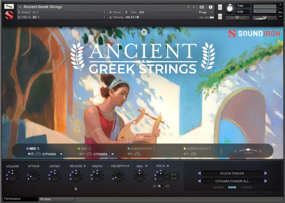 Soundiron Ancient Greek Compendium - Strings Main UI
