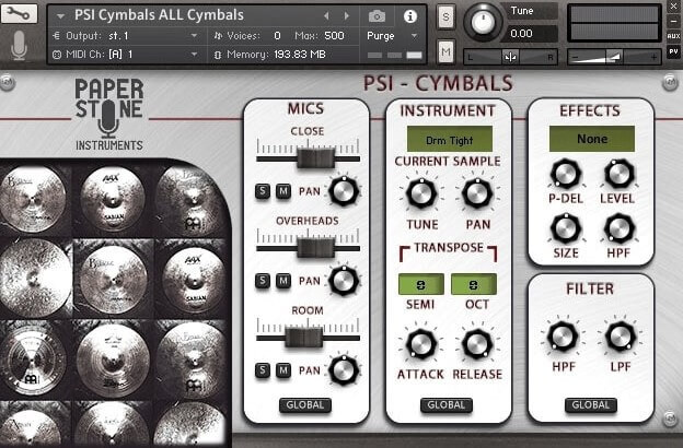 PSI Cymbals screenshot