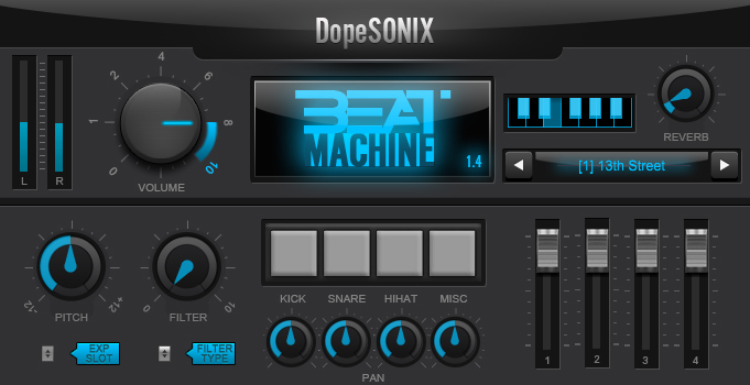 DopeSONIX Beat Machine 1 User Interface