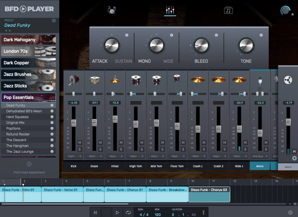 BFD Player Expansion: Pop Essentials - Mixer UI
