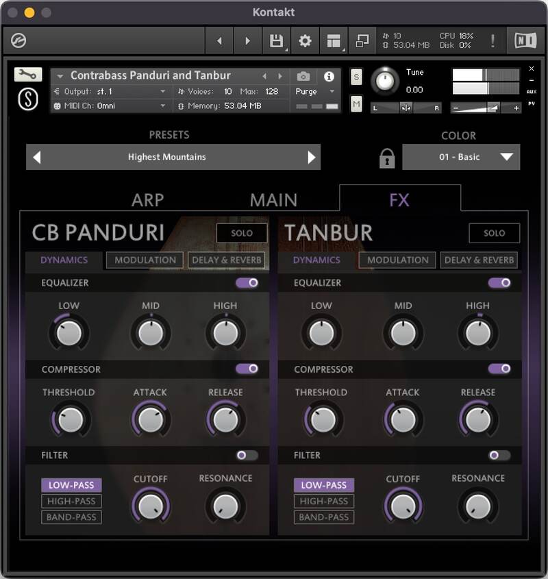 Sonuscore Origins Vol.10: Contrabass Panduri & Tanbur - Dynamics