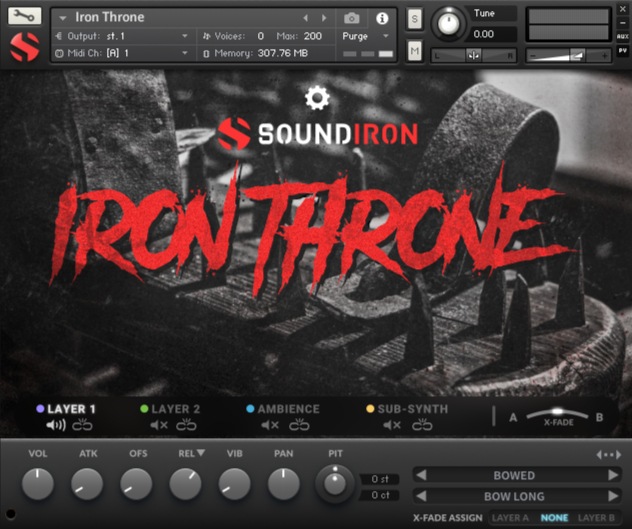 Soundiron Iron Throne - User Interface 01