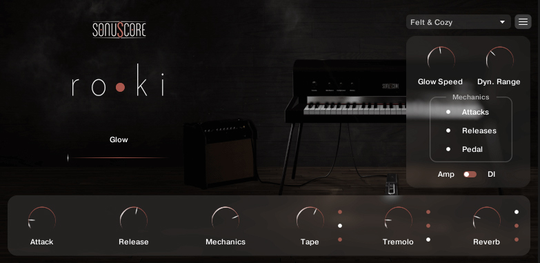 Sonuscore ro•ki - Electric Piano - Parameters GUI