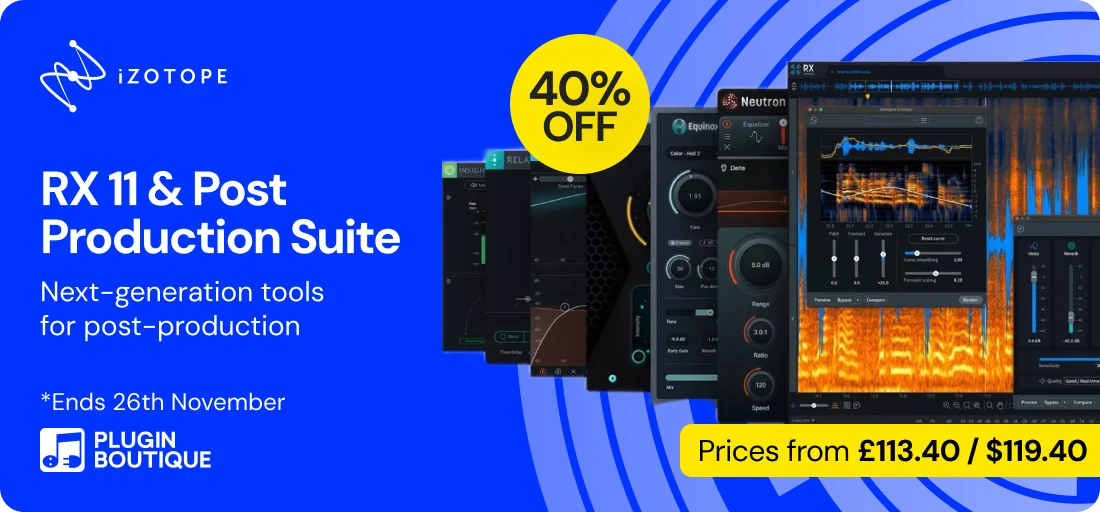 iZotope RX 11 & Post Production Suite Black Friday Early Access Sale