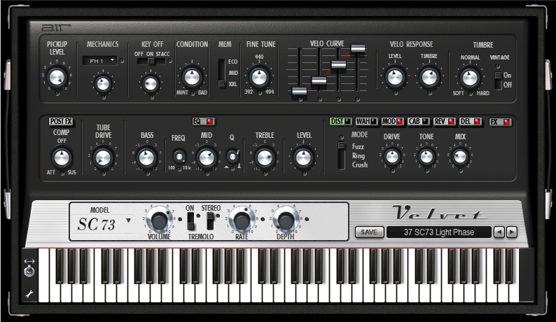 Velvet SC73 User Interface
