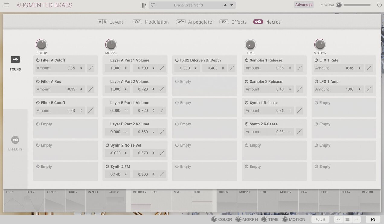 Arturia Augmented Brass - Macros