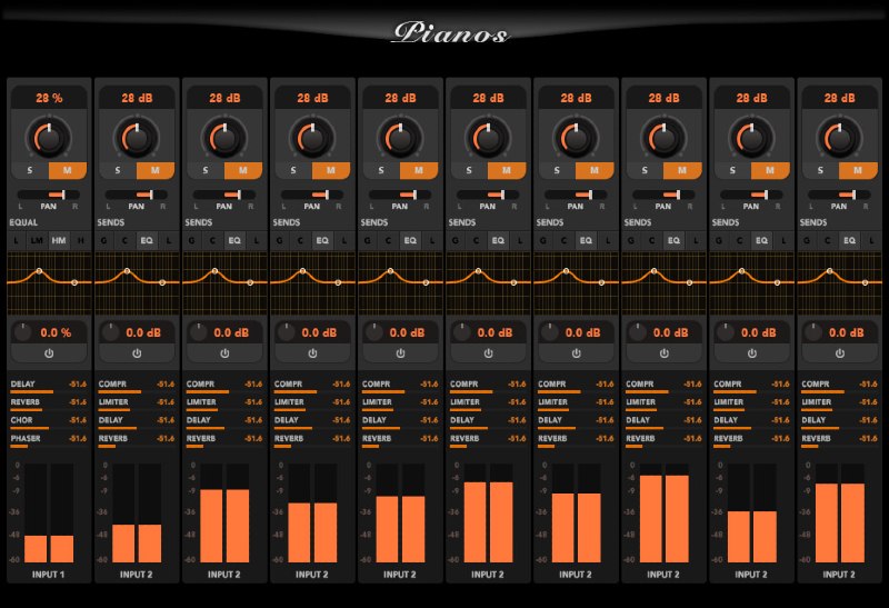 Muze Acoustic Pianos - Mixer GUI