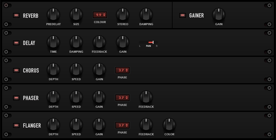 Muze Electric Pianos - Rack GUI