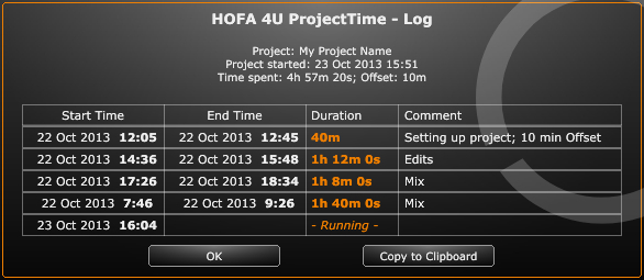 4U Project Time interface
