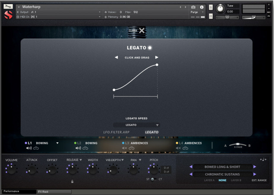 Waterharp - UI Legato