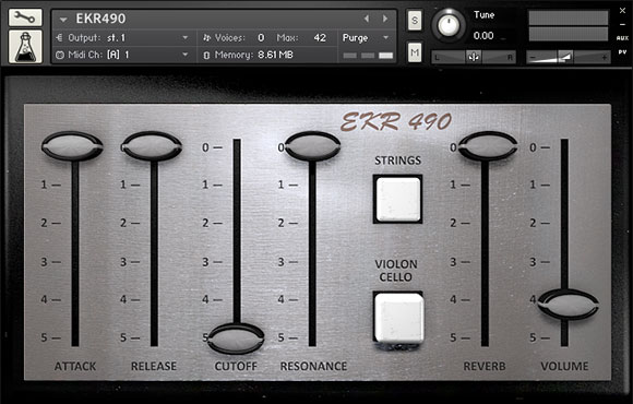 EKR490 User Interface