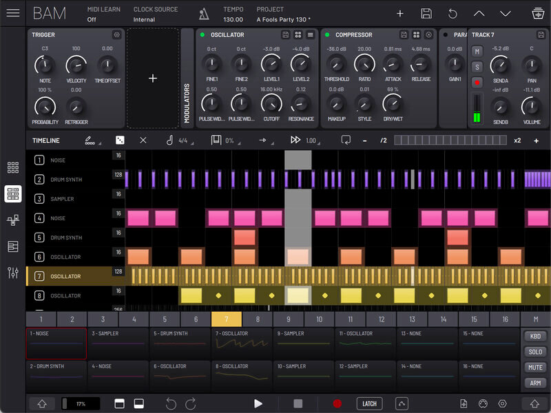 Imaginado BAM - Beat Maker & Music Maker - Timeline