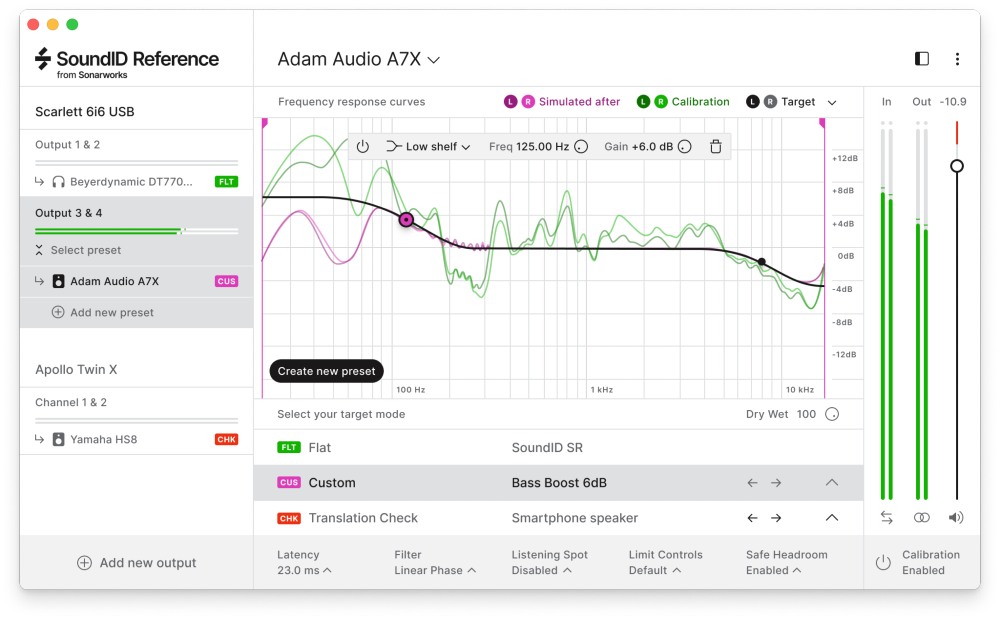 SoundID Reference for Speakers & Headphones - Target Customisation