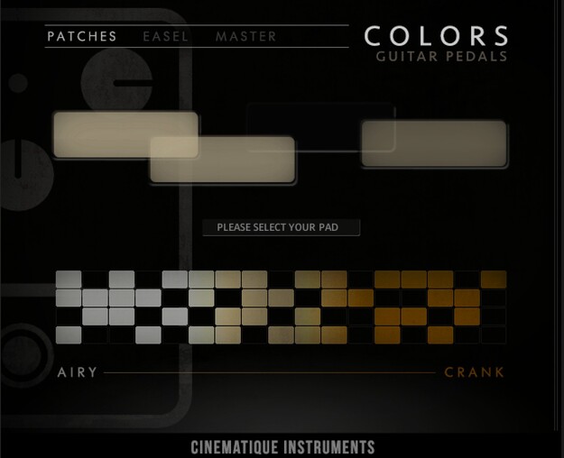 Colors: Guitar Pedals interface