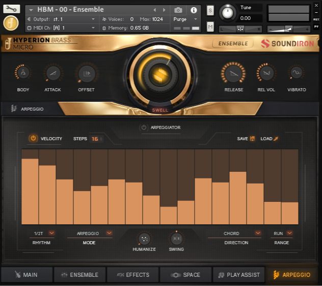 Soundiron Hyperion Brass Micro - GUI 3