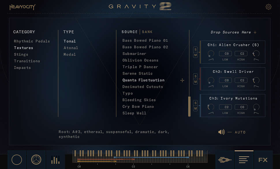 Heavyocity Gravity 2 UI - Browser
