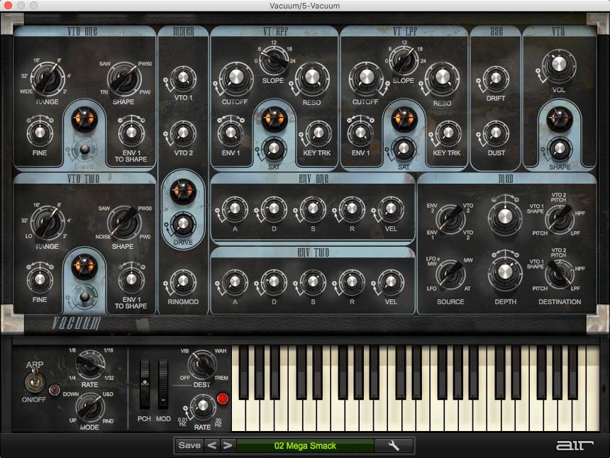 AIR Music Technology Vacuum Vintage UI