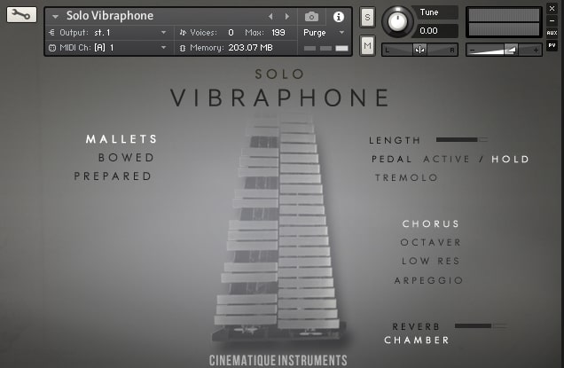 Cinematique Instruments Vibraphone - GUI