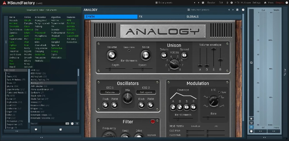 MSoundFactoryLE - User Interface 03