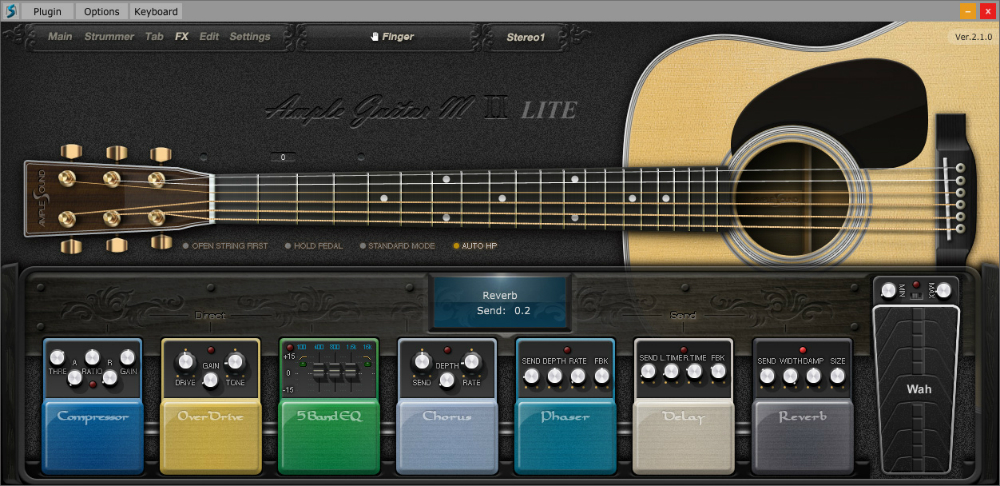 Ample Guitar M Lite II - Tab Player Panel