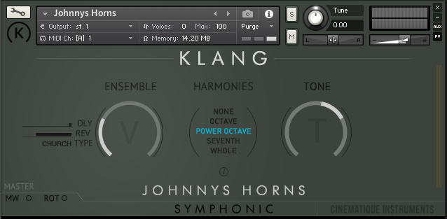 KLANG SYMPHONIC Johnnys Horn - GUI