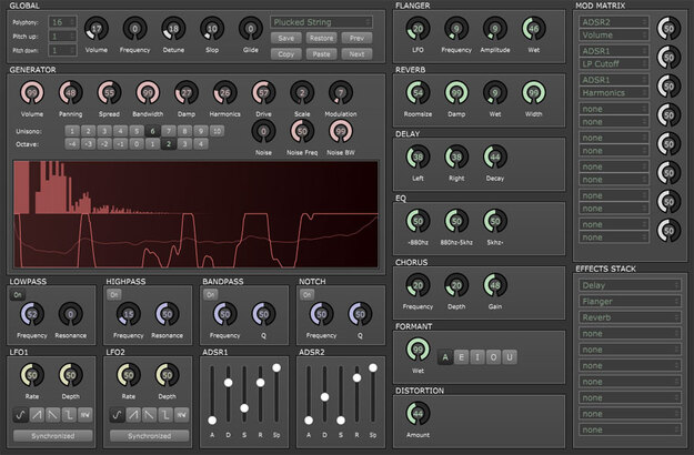 Tunefish interface