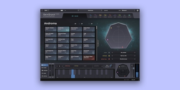 SkyDust Stereo interface