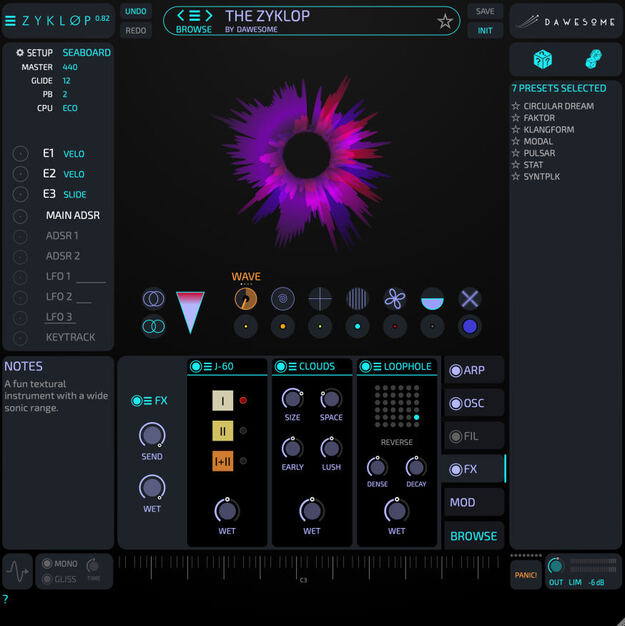 Dawesome Zyklop interface