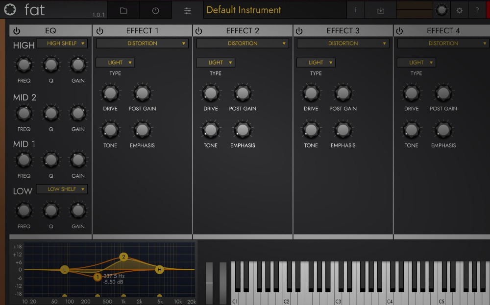 Tracktion RetroMod FAT - Settings View