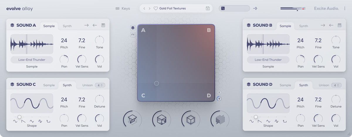Excite Audio Evolve Alloy Lite - Main Page